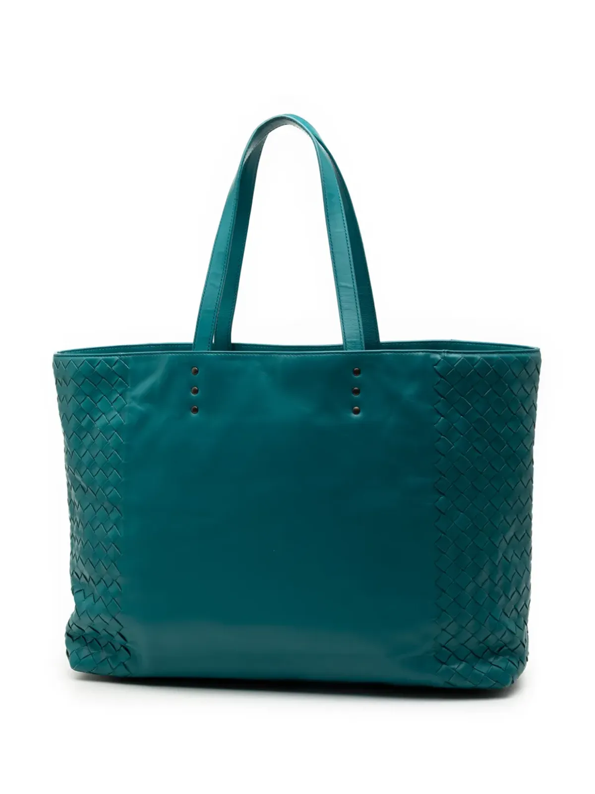 Bottega Veneta Pre-Owned イントレッチアート トリム付き ナッパ トートバッグ ブルー - 画像3