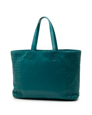 Bottega Veneta Pre-Owned イントレッチアート トリム付き ナッパ トートバッグ ブルー - サムネイル3