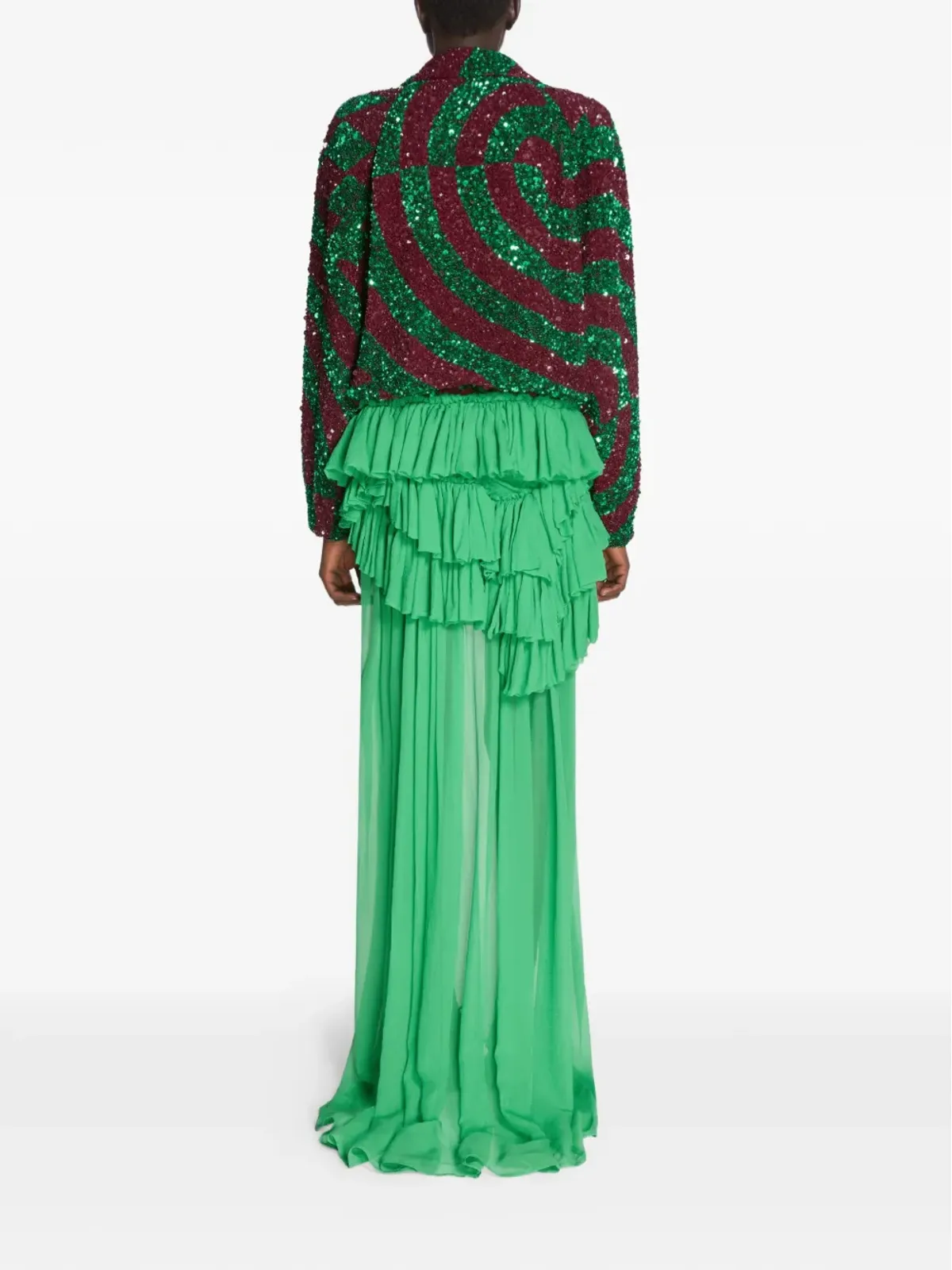 DRIES VAN NOTEN スパンコールジャケット（レッド） - 画像4