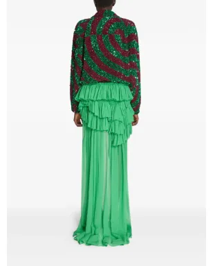 DRIES VAN NOTEN スパンコールジャケット（レッド） - サムネイル4