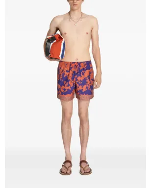 DRIES VAN NOTEN printed swim shorts - Orange - サムネイル2