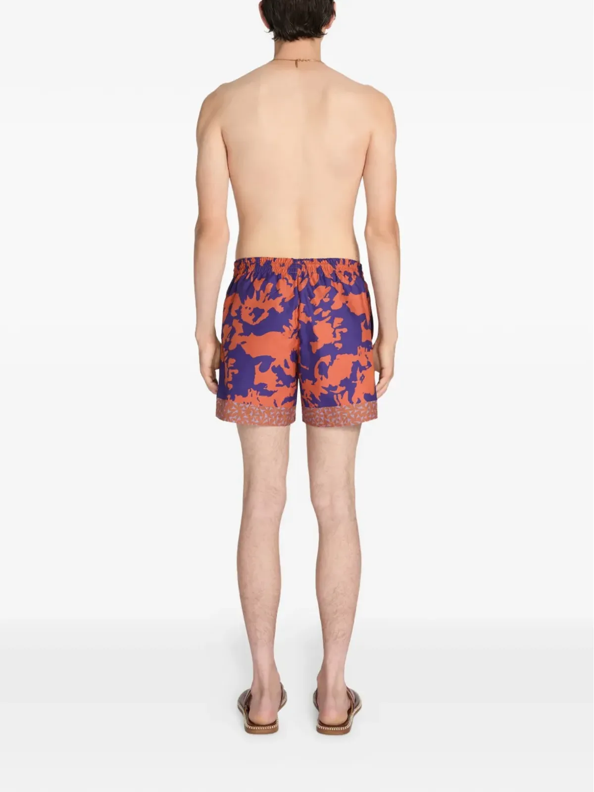 DRIES VAN NOTEN printed swim shorts - Orange - 画像4