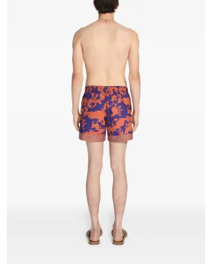 DRIES VAN NOTEN printed swim shorts - Orange - サムネイル4
