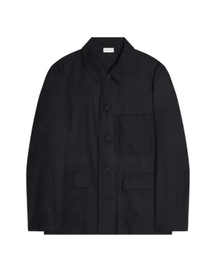DRIES VAN NOTEN ピンストライプ ワークウェア オーバーシャツ - サムネイル1