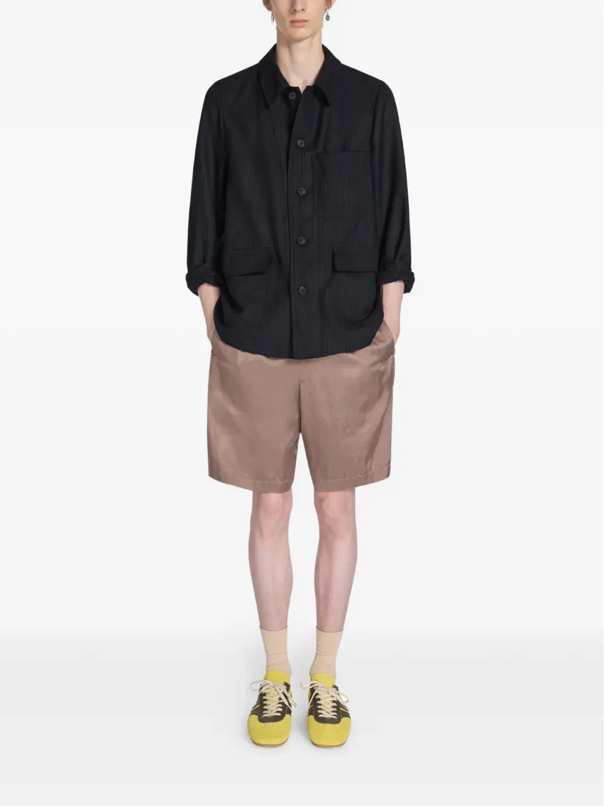 DRIES VAN NOTEN ピンストライプ ワークウェア オーバーシャツ - 画像2