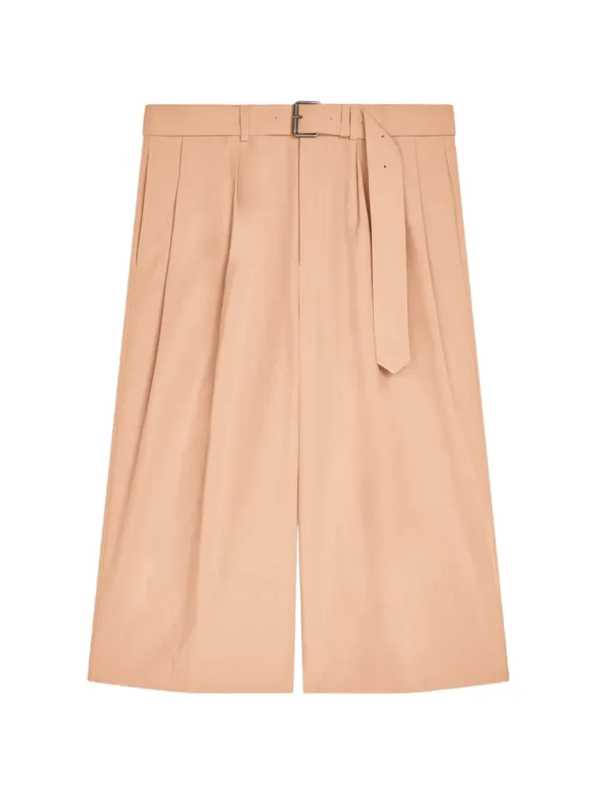 Dries Van Noten DRIES VAN NOTEN ベルト付きコットンポプリンショーツの商品画像