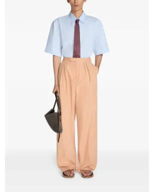 DRIES VAN NOTEN プリーツコットンポプリンパンツ - サムネイル2