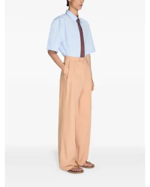 DRIES VAN NOTEN プリーツコットンポプリンパンツ - サムネイル3