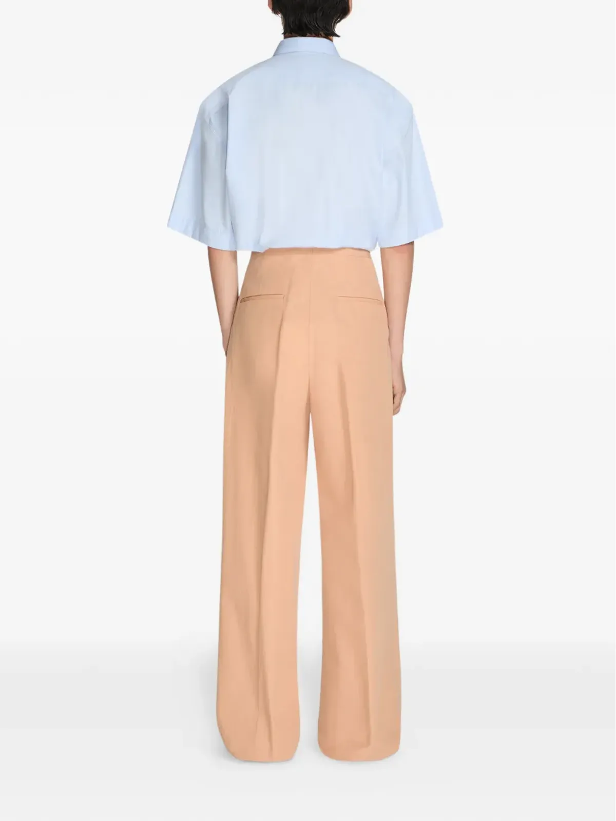 DRIES VAN NOTEN プリーツコットンポプリンパンツ - 画像4