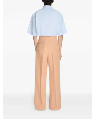 DRIES VAN NOTEN プリーツコットンポプリンパンツ - サムネイル4