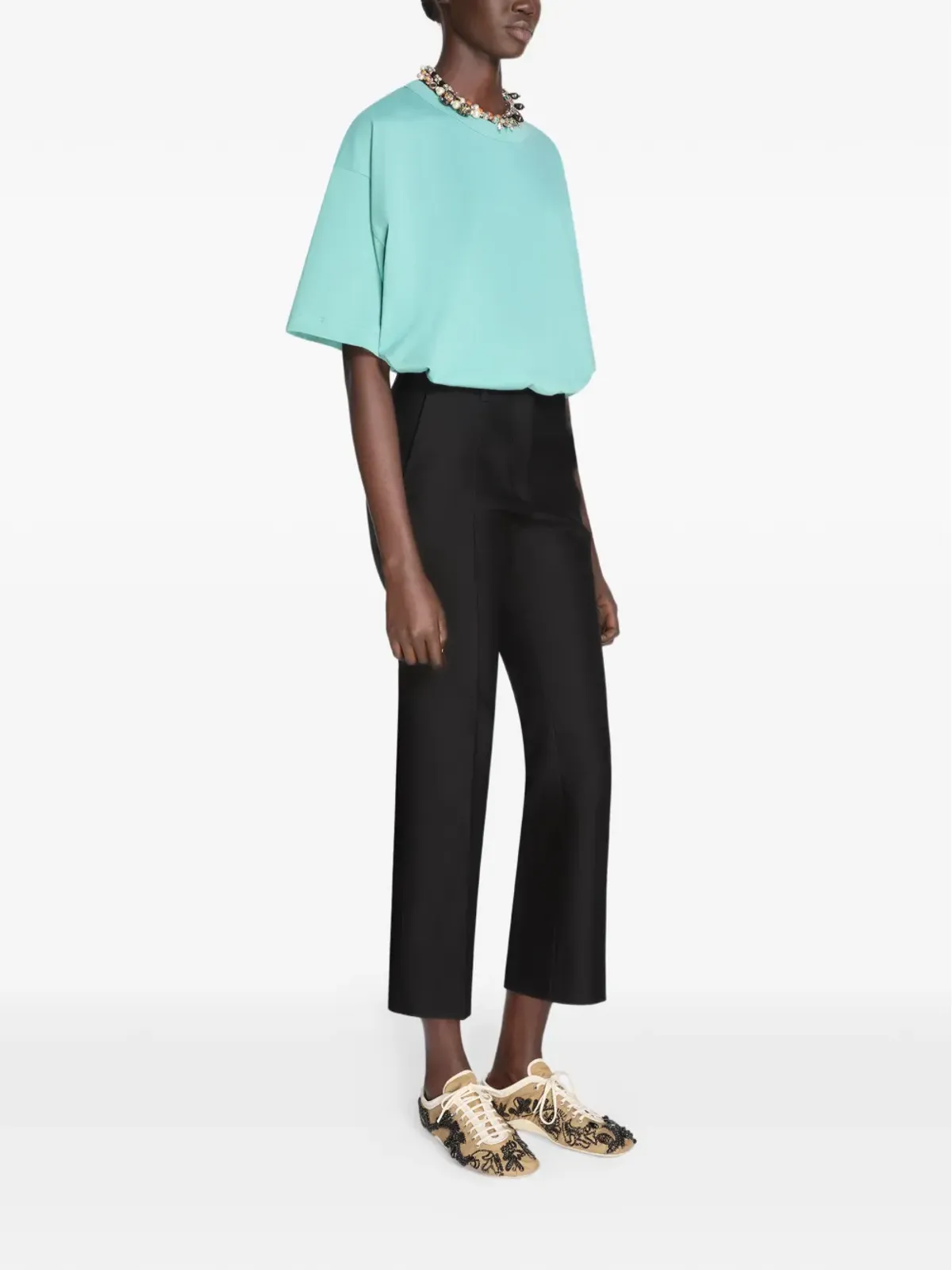 DRIES VAN NOTEN クロップド テーラードパンツ - 画像3
