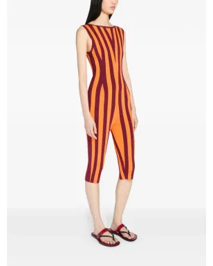 DRIES VAN NOTEN ストライプ柄ニットジャンプスーツ - サムネイル2