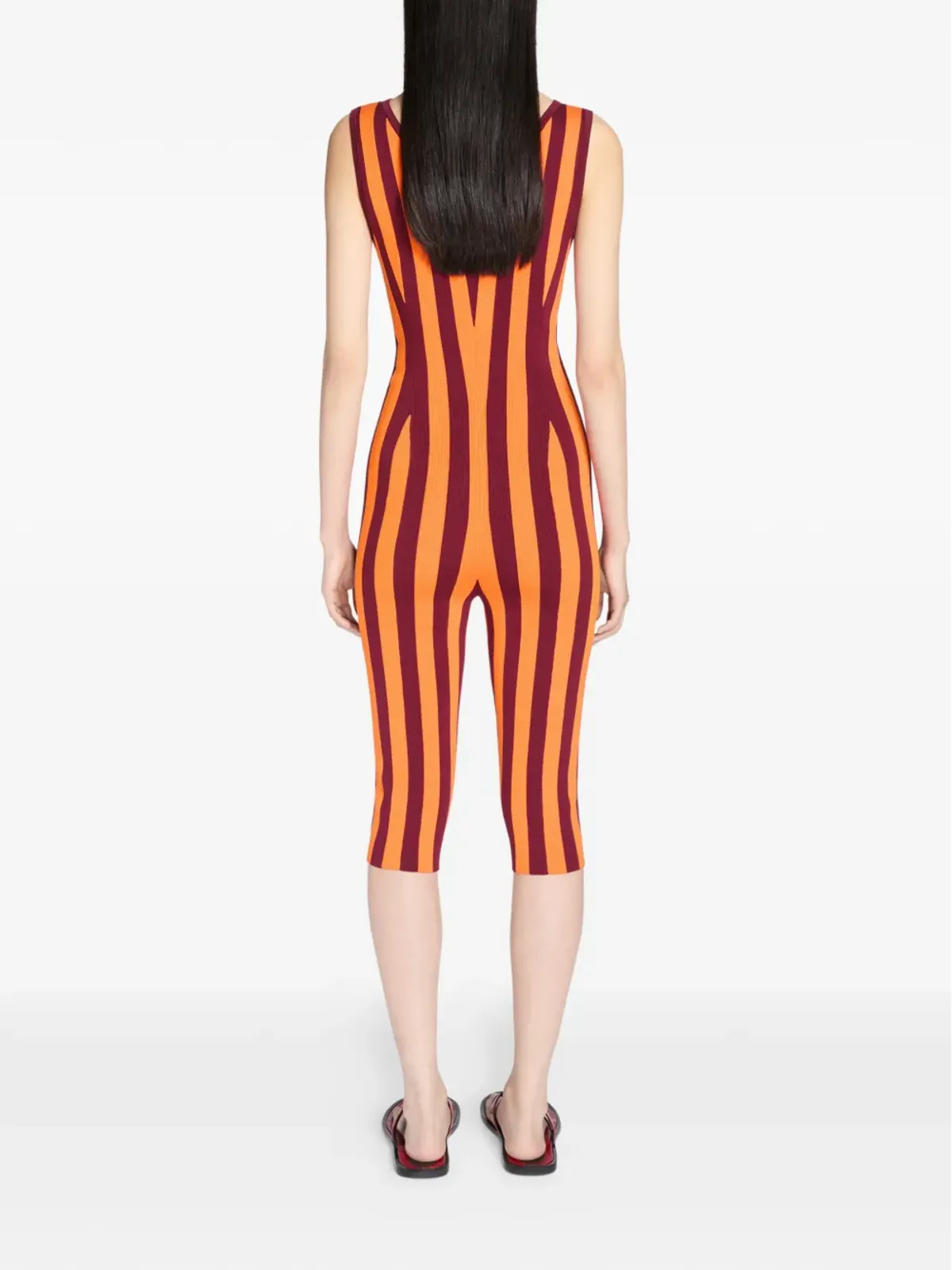 DRIES VAN NOTEN ストライプ柄ニットジャンプスーツ - 画像3