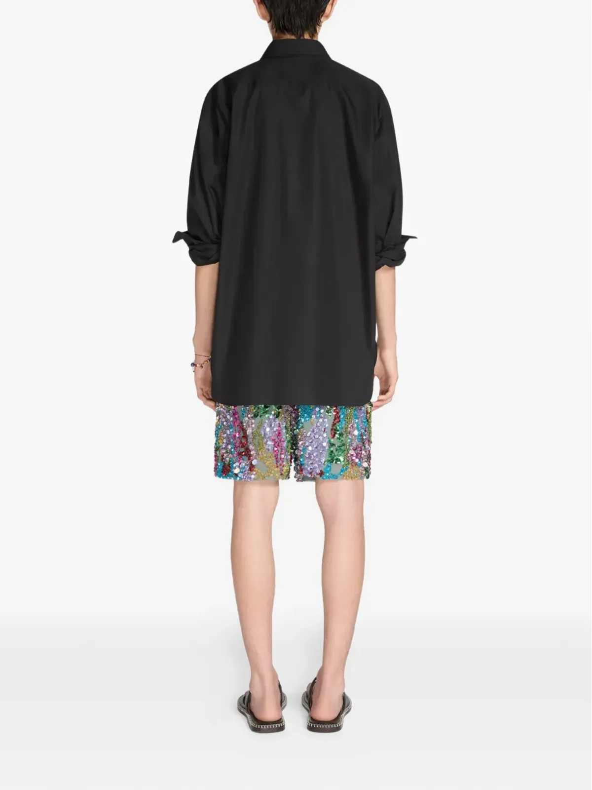 DRIES VAN NOTEN 黒いシャツ - 画像4