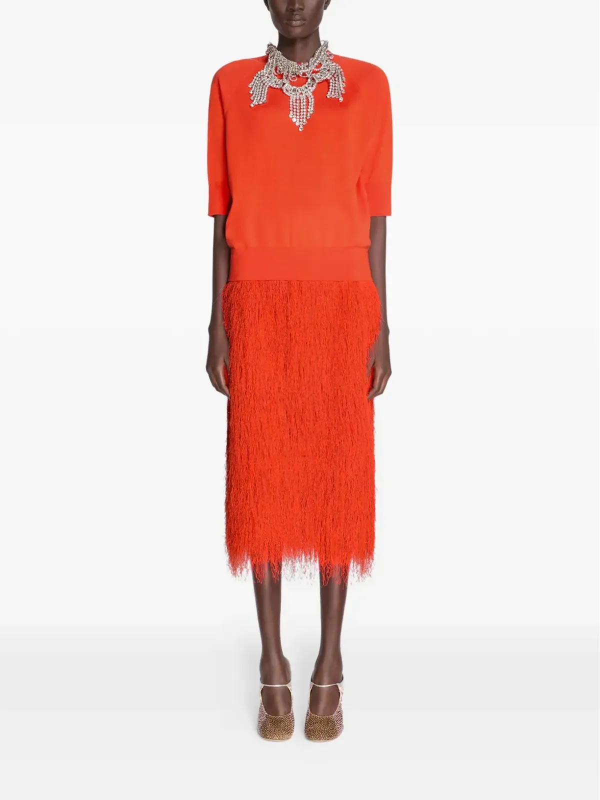 DRIES VAN NOTEN オレンジのメリノトップ - 画像2