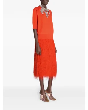 DRIES VAN NOTEN オレンジのメリノトップ - サムネイル3
