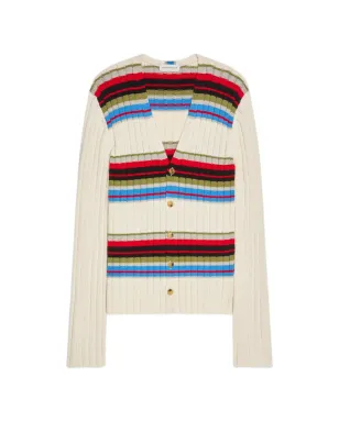 DRIES VAN NOTEN ストライプ Vネック カーディガン - サムネイル1