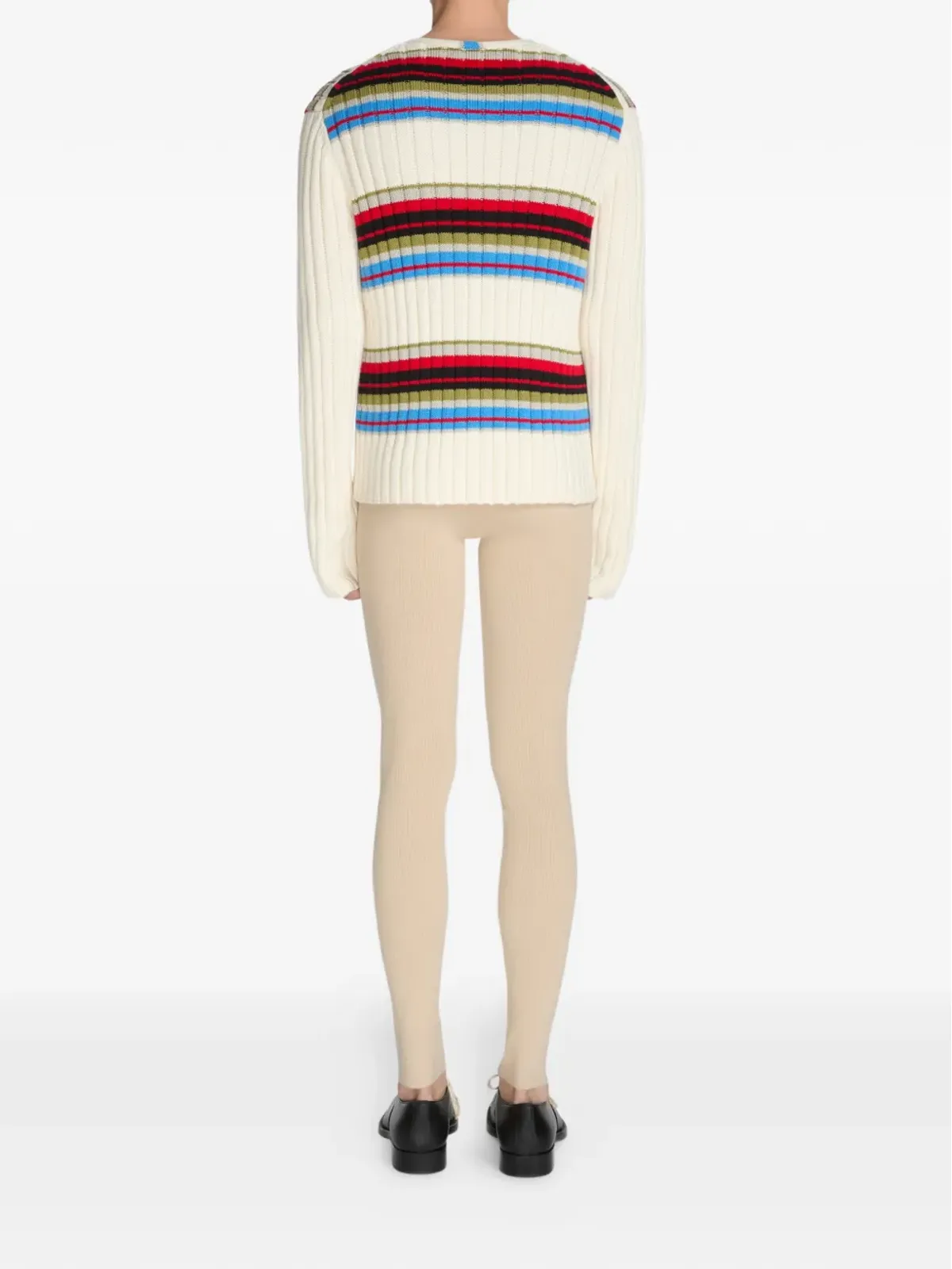 DRIES VAN NOTEN ストライプ Vネック カーディガン - 画像4