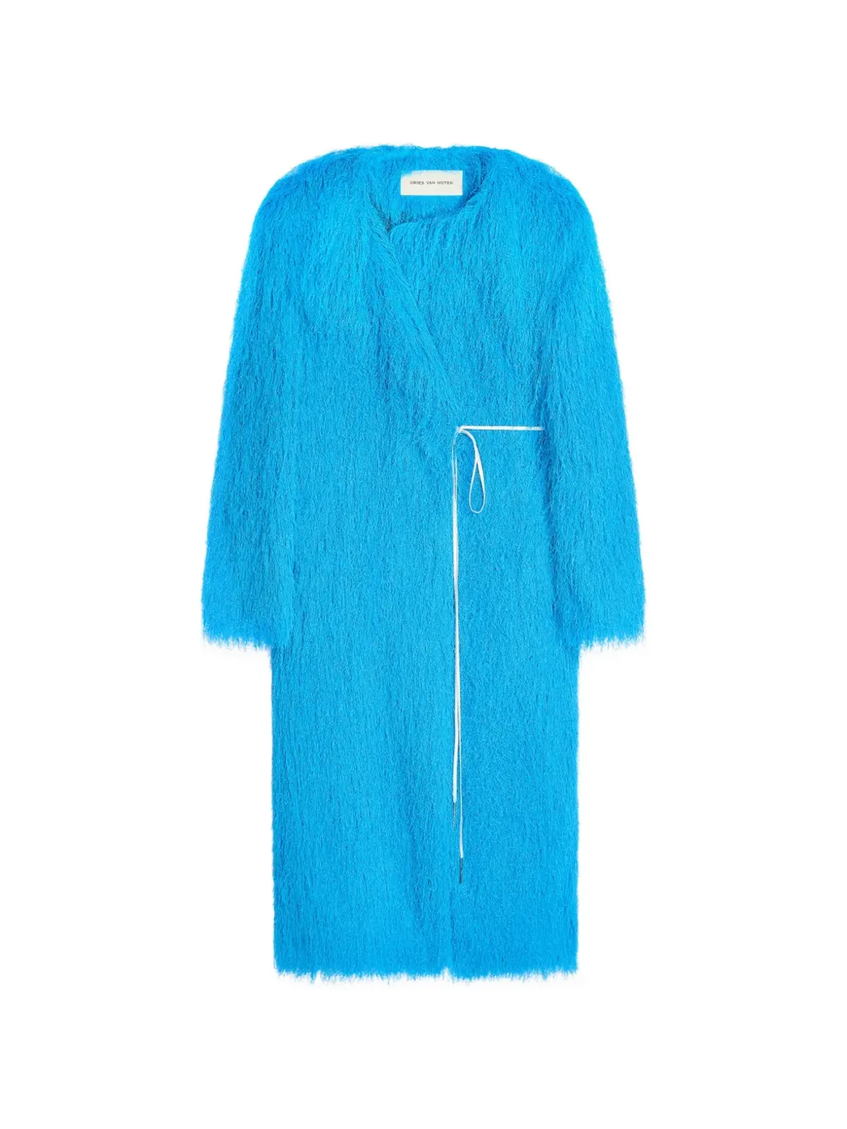 DRIES VAN NOTEN フリンジ付きVネックコート - 画像1