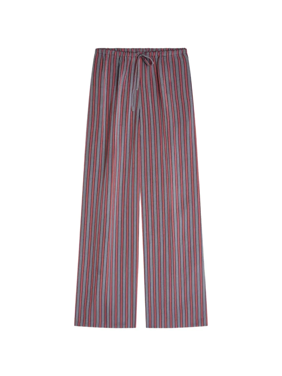 DRIES VAN NOTEN ゴム入りストライプパンツ グレー - 画像1