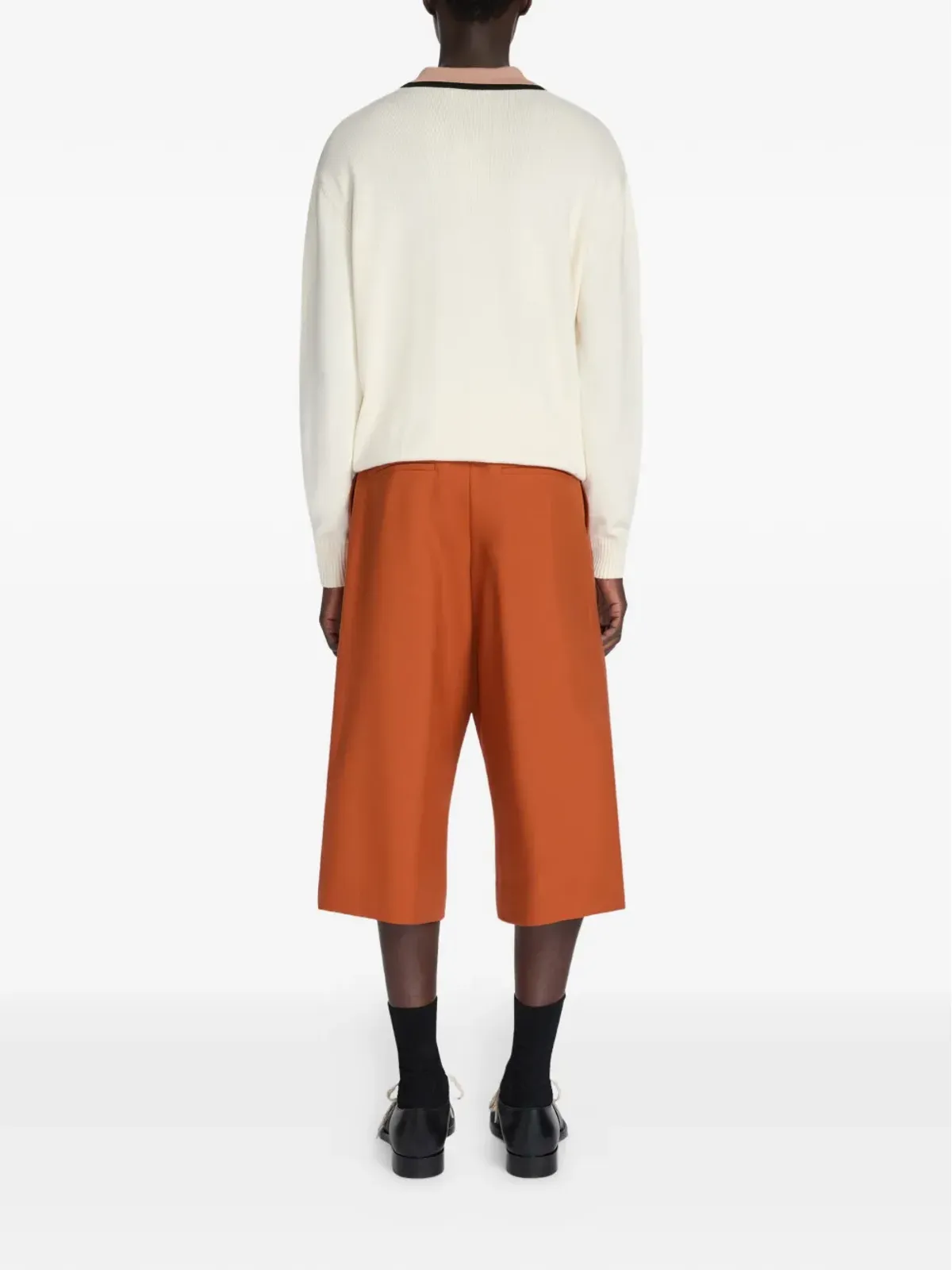 DRIES VAN NOTEN ベルト付きウールショートパンツ - 画像4