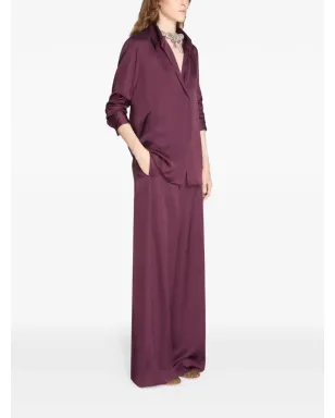 DRIES VAN NOTEN パープル サテン仕上げシャツ - サムネイル3