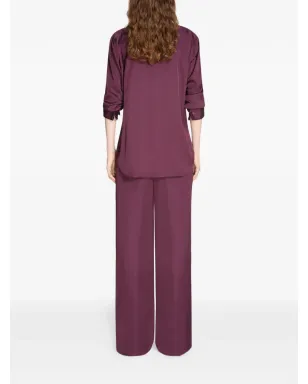 DRIES VAN NOTEN パープル サテン仕上げシャツ - サムネイル4