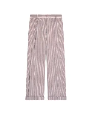 DRIES VAN NOTEN プリーツストライプパンツ - サムネイル1