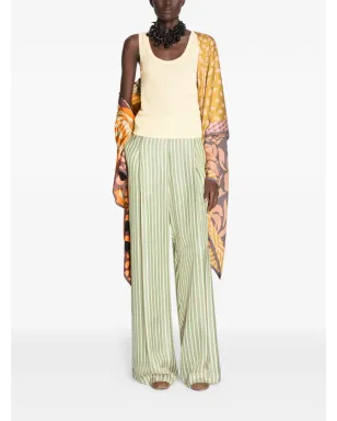 DRIES VAN NOTEN ストライプ柄プリーツパンツ - サムネイル2