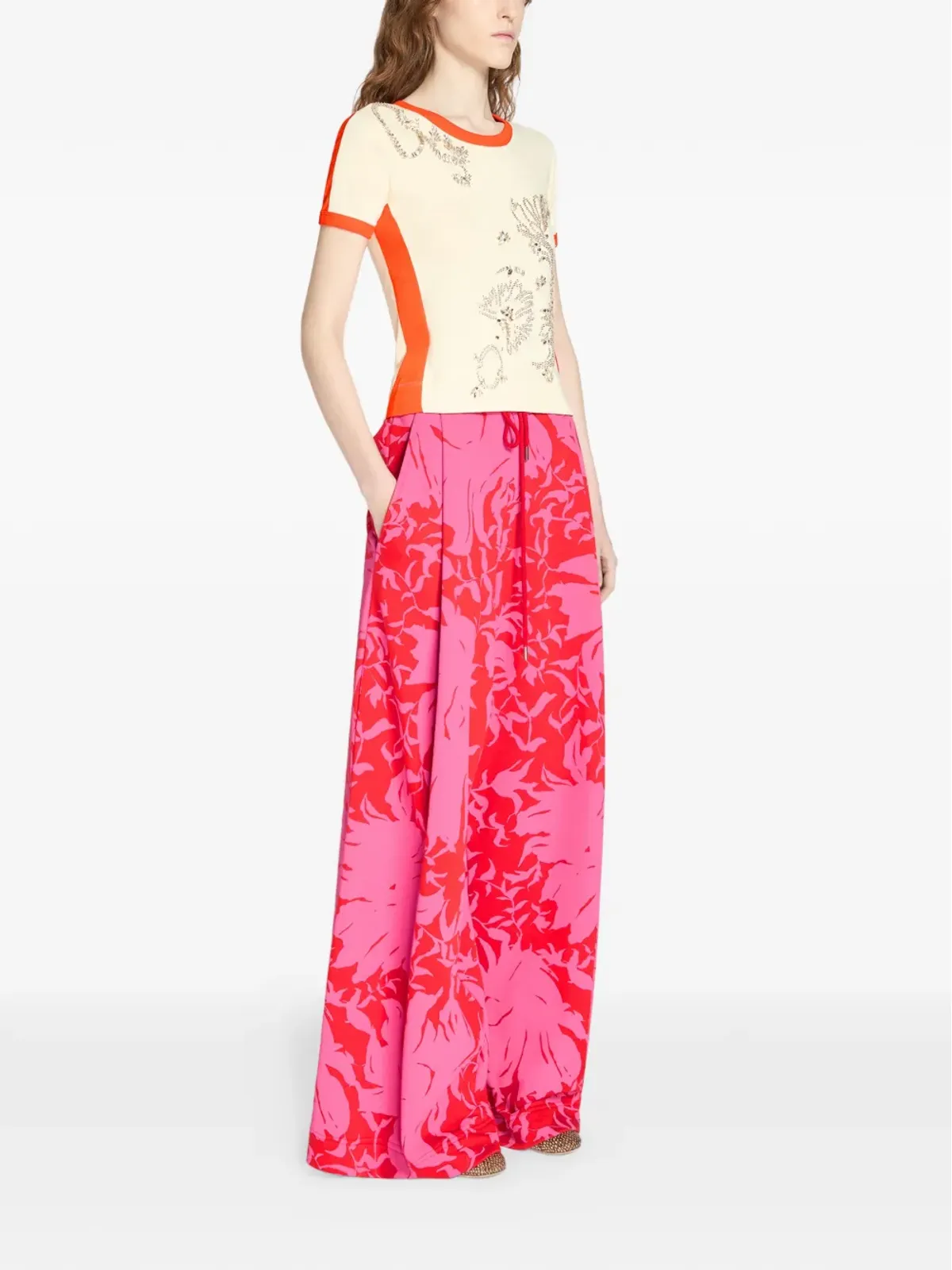 DRIES VAN NOTEN 花柄ロングパンツ - 画像3