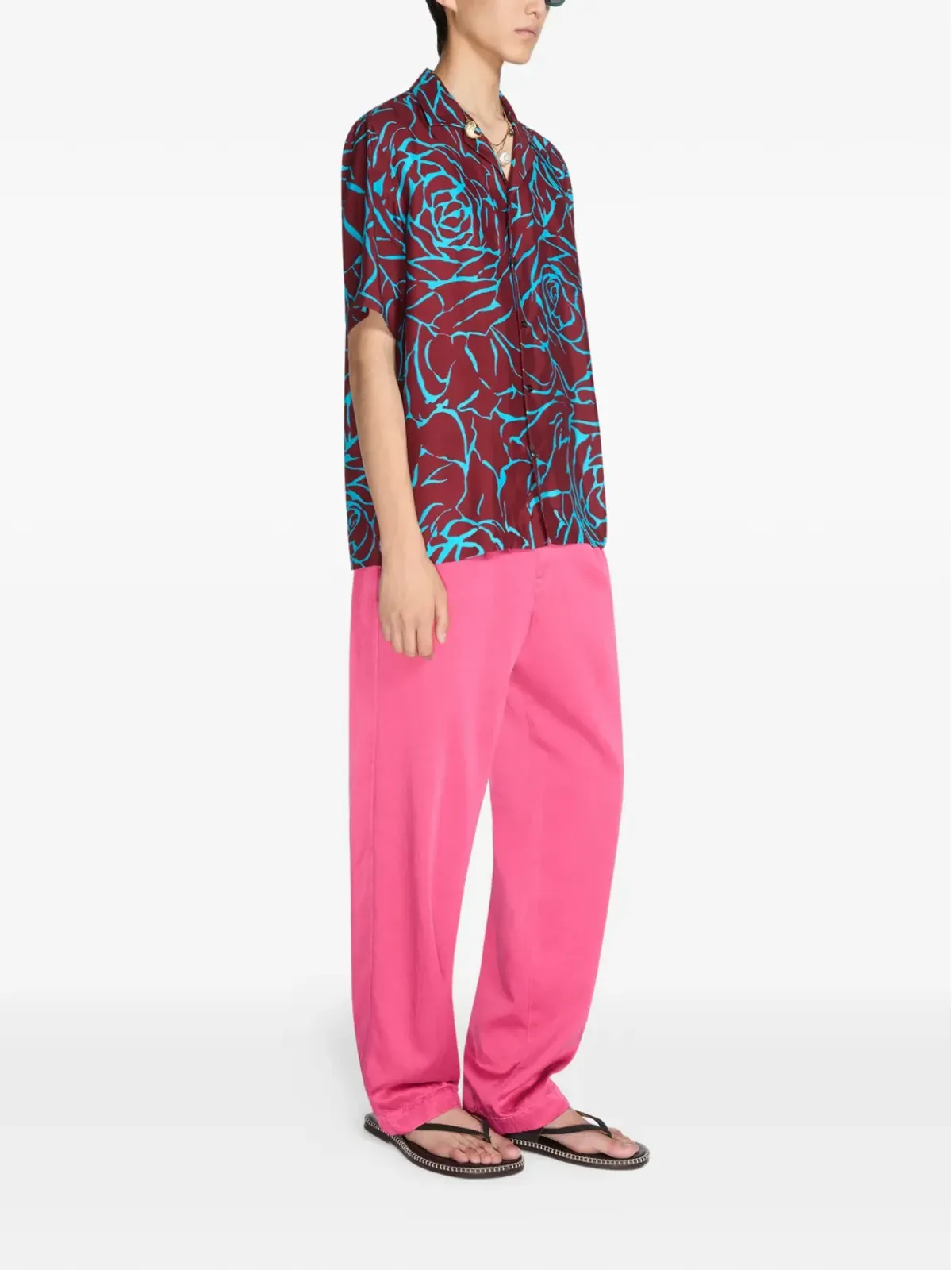 DRIES VAN NOTEN ローズプリントシャツ - 画像3
