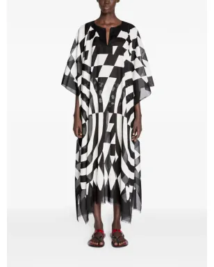 DRIES VAN NOTEN ルーズフィット プリント カフタン - サムネイル2