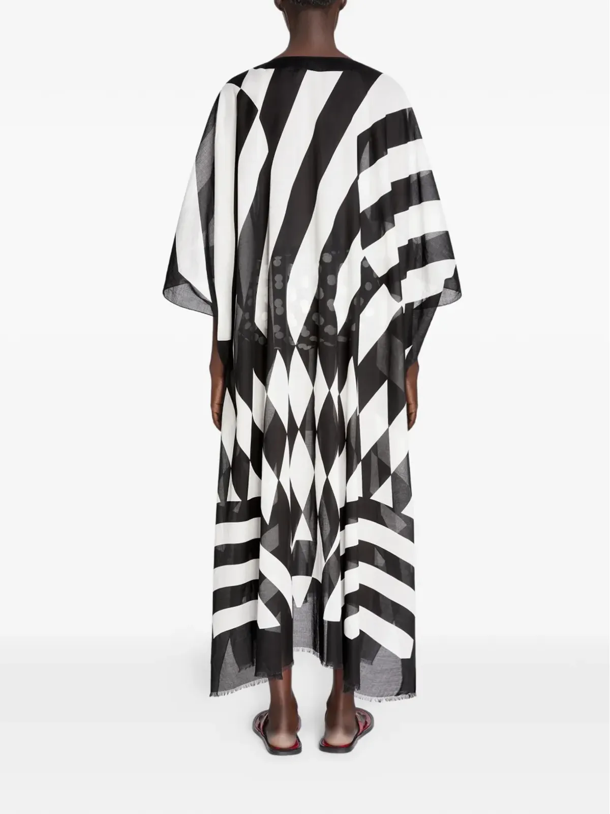 DRIES VAN NOTEN ルーズフィット プリント カフタン - 画像4