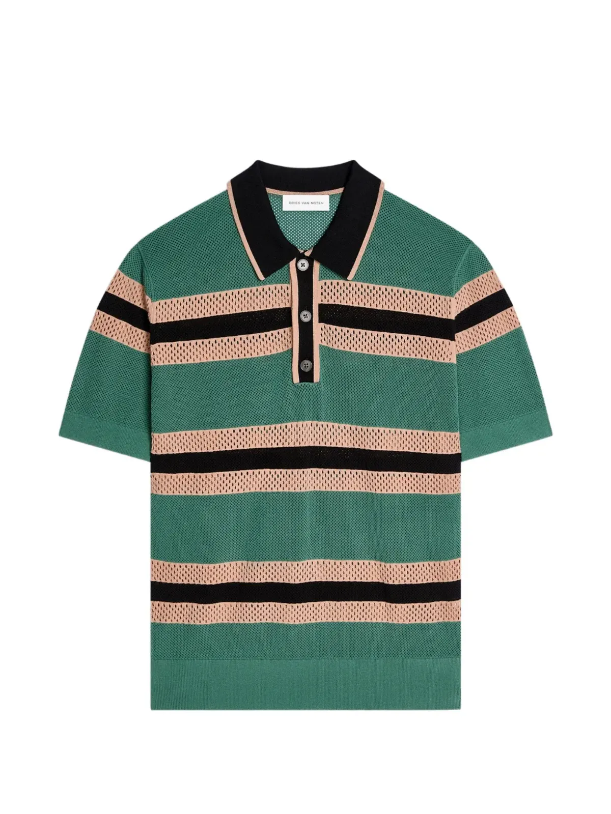 DRIES VAN NOTEN ストライプポロシャツ - 画像1