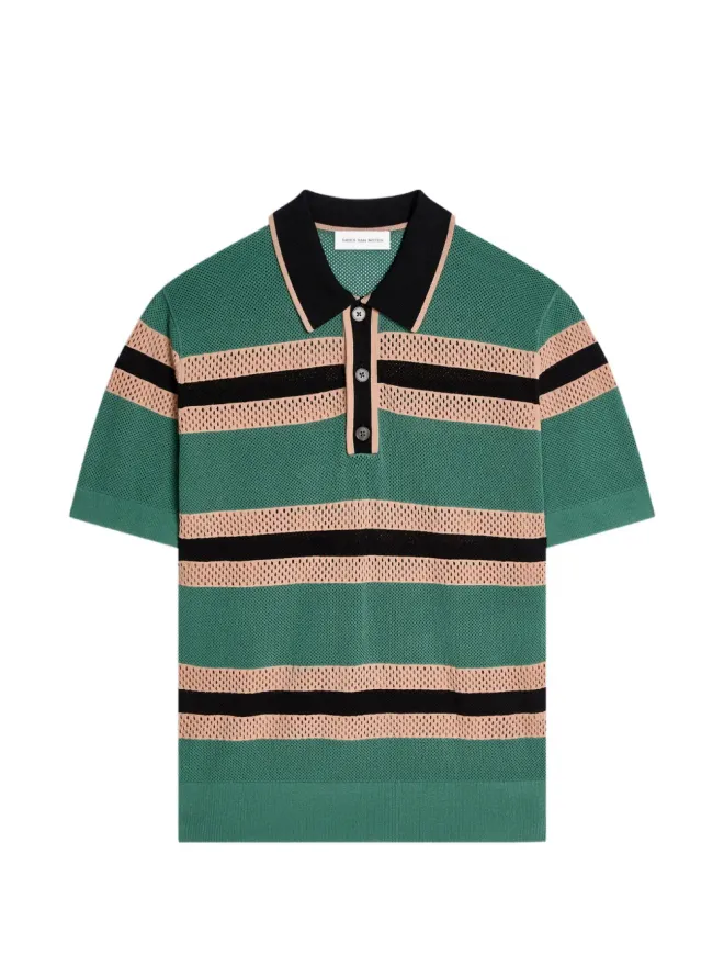 Dries Van Noten DRIES VAN NOTEN ストライプポロシャツの商品画像