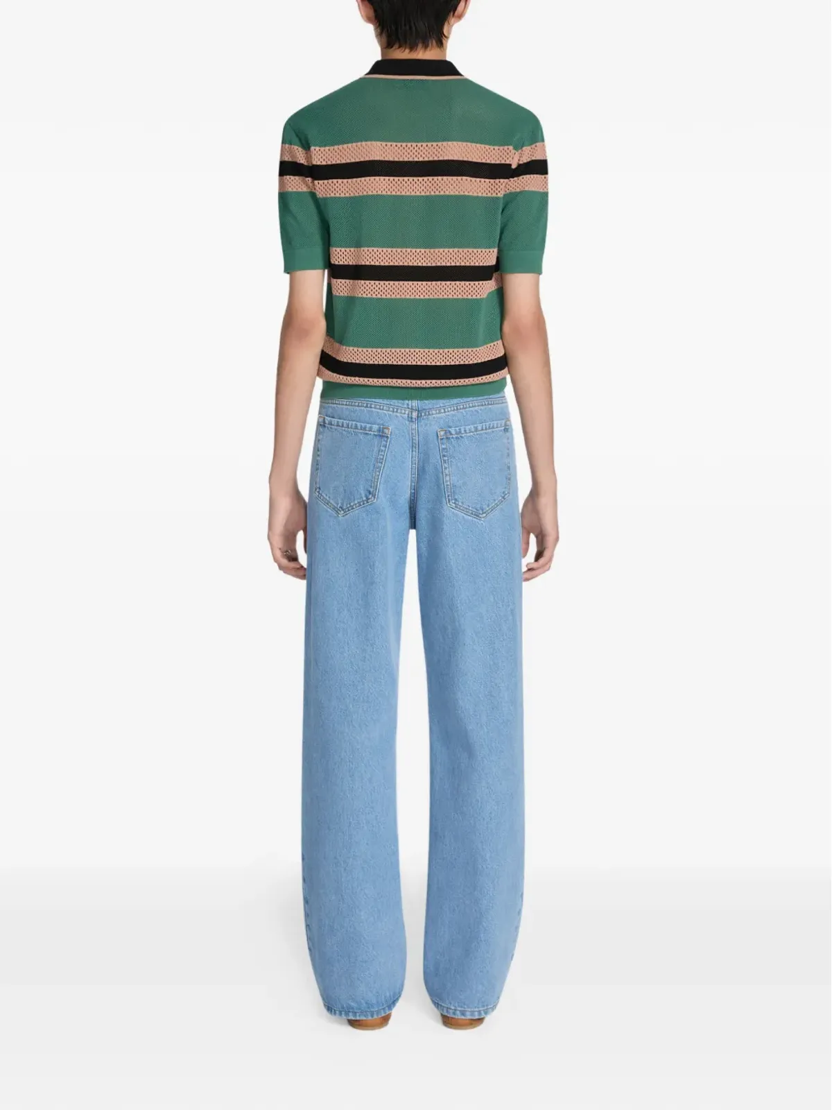 DRIES VAN NOTEN ストライプポロシャツ - 画像4