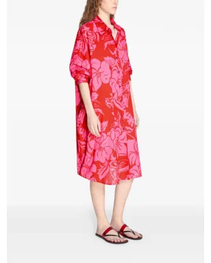 DRIES VAN NOTEN 花柄シャツミディドレス - サムネイル3