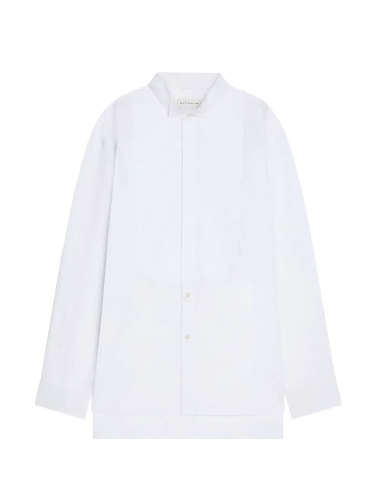 DRIES VAN NOTEN タキシードコットンシャツ - ホワイト - 画像1