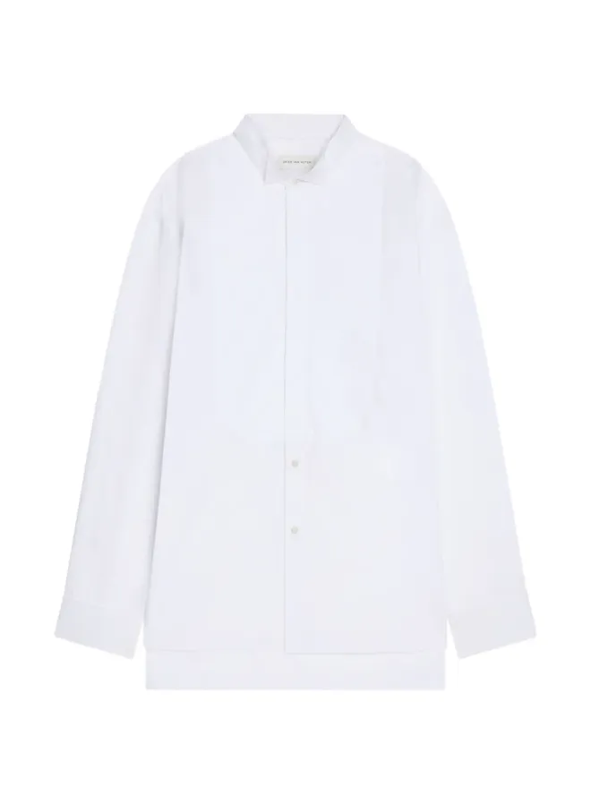Dries Van Noten DRIES VAN NOTEN タキシードコットンシャツ - ホワイトの商品画像