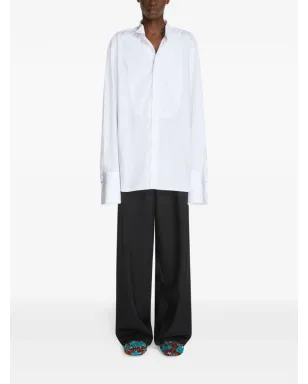 DRIES VAN NOTEN タキシードコットンシャツ - ホワイト - サムネイル2