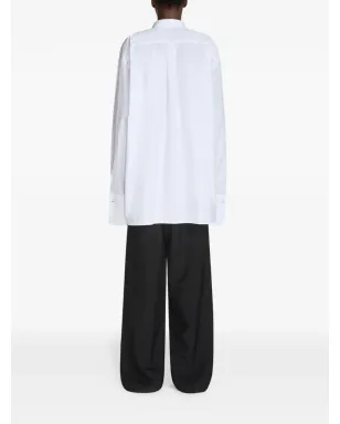 DRIES VAN NOTEN タキシードコットンシャツ - ホワイト - サムネイル4