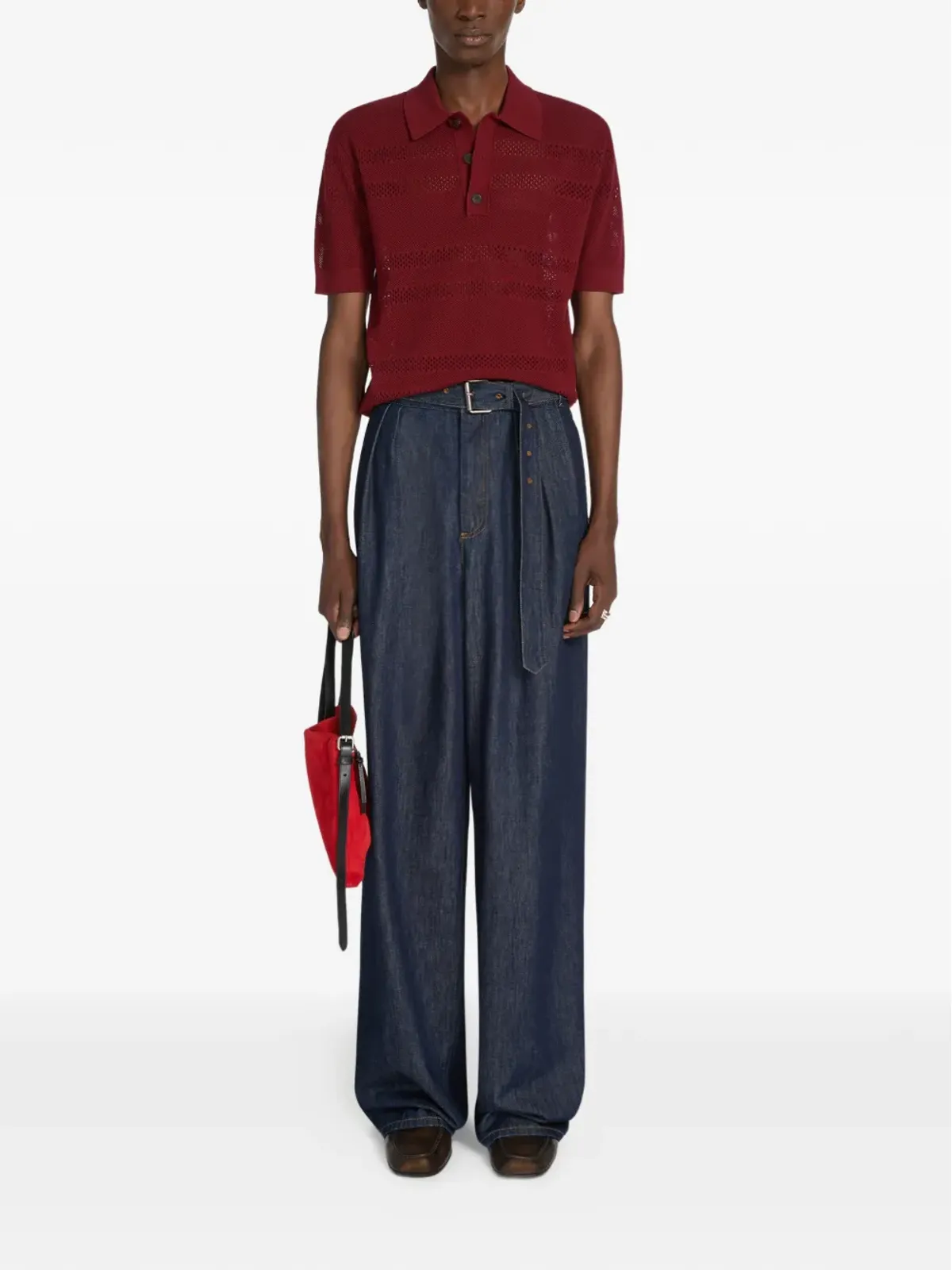 DRIES VAN NOTEN メッシュポロシャツ - 画像2