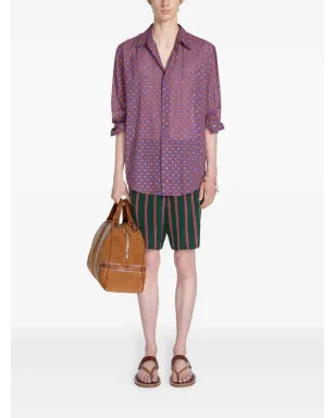 DRIES VAN NOTEN ボタン留めシャツ - パープル - サムネイル2