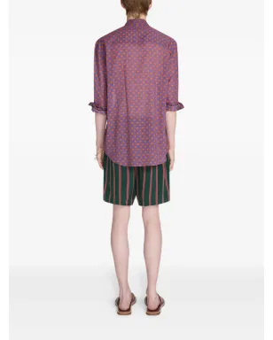 DRIES VAN NOTEN ボタン留めシャツ - パープル - サムネイル4
