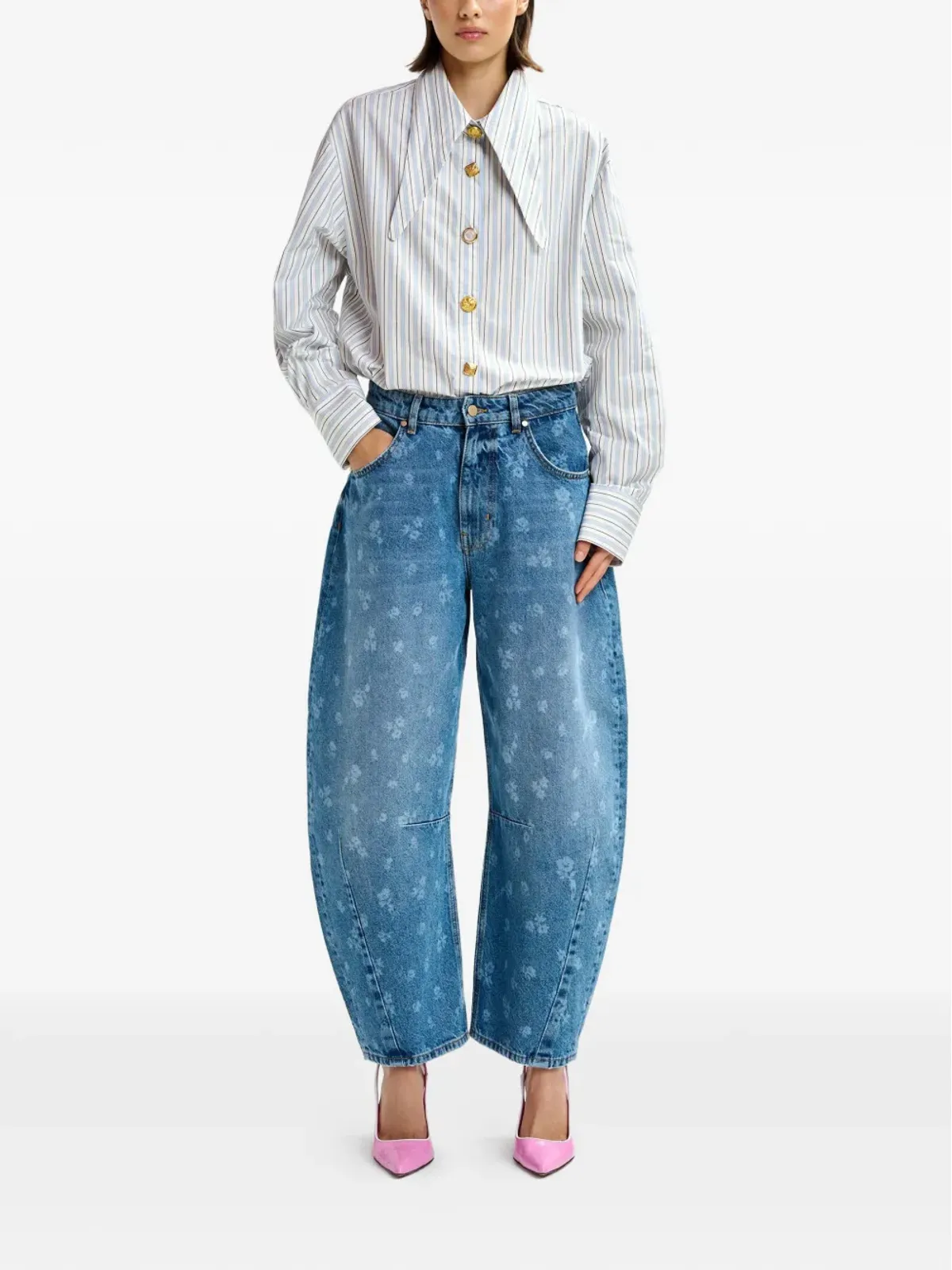 Essentiel Antwerp 花柄プリントジーンズ - 画像3