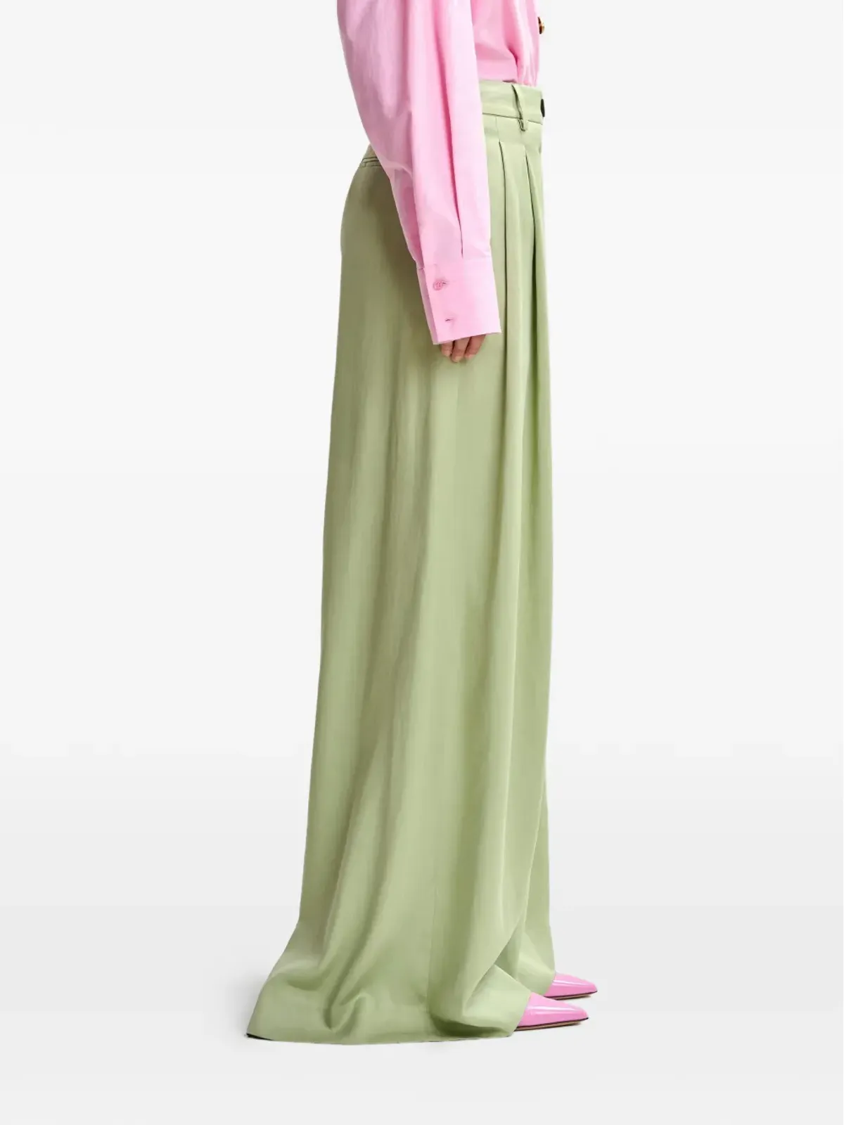 Essentiel Antwerp プリーツ入りワイドレッグパンツ - 画像4