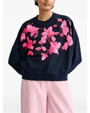 Essentiel Antwerp 花柄スパンコール装飾スウェット - サムネイル3