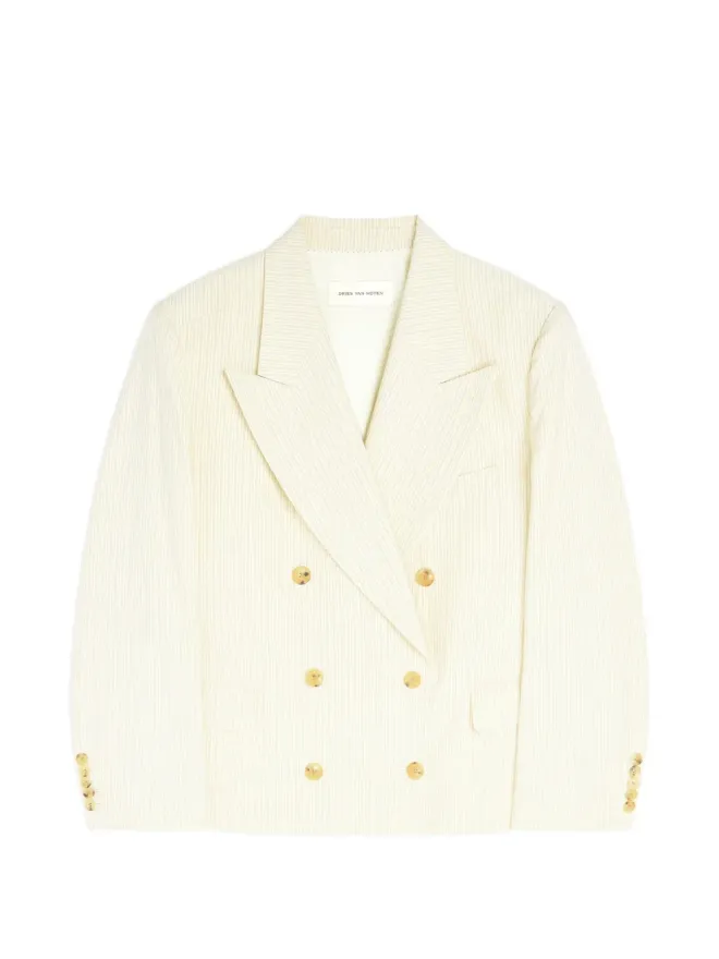 Dries Van Noten DRIES VAN NOTEN oversized double-breasted blazer - Neutralsの商品画像