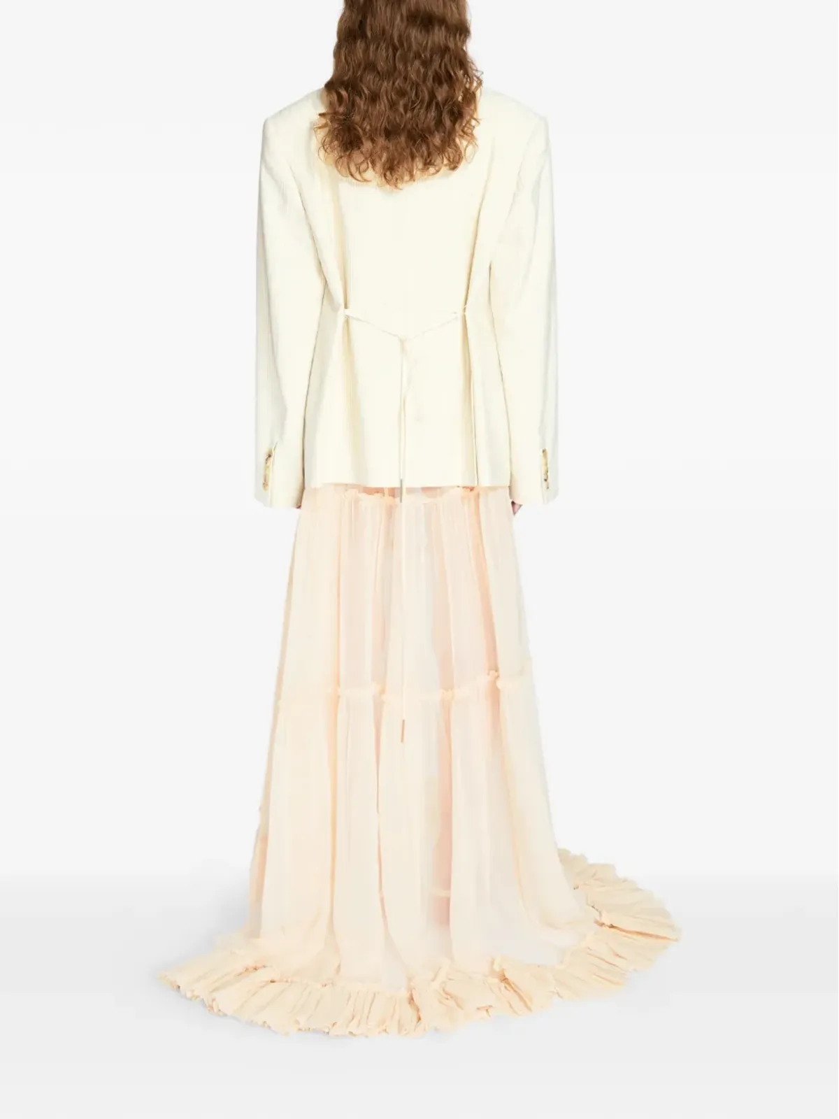 DRIES VAN NOTEN oversized double-breasted blazer - Neutrals - 画像4
