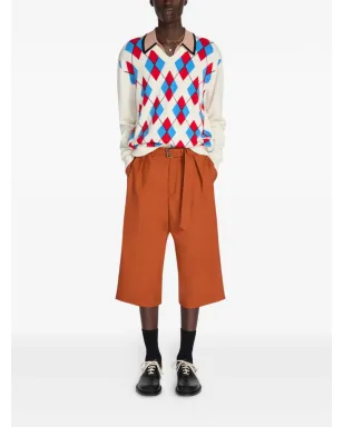 DRIES VAN NOTEN アーガイル柄 襟付きセーター - サムネイル2